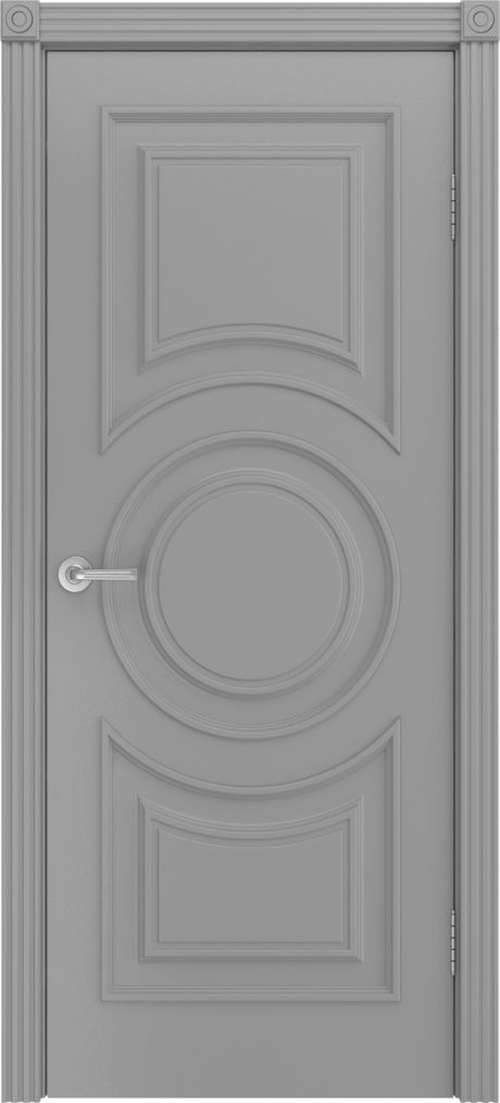 Глухая межкомнатная дверь Адриана Темно-серый Эмаль (Мильяна)