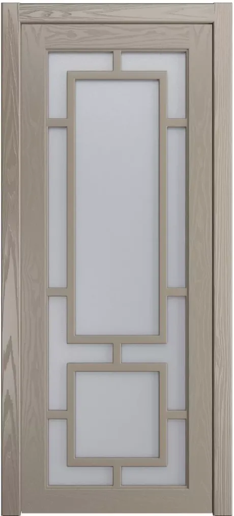 Межкомнатная дверь со стеклом Италия Латте Шпон (Мильяна)