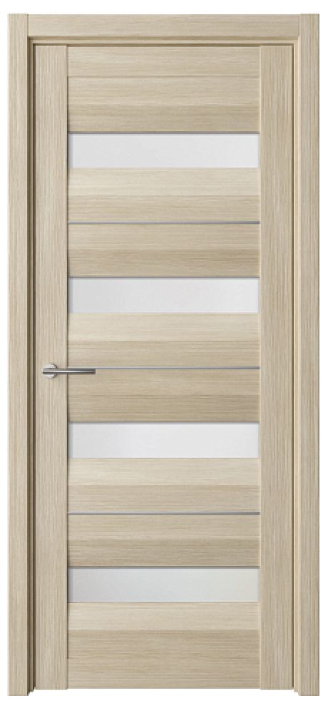 Межкомнатная дверь со стеклом Барселона Лиственница мокко Эко-шпон Стекло мателюкс (ALBERO)