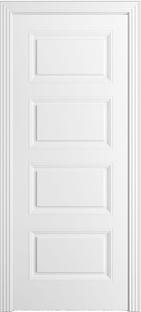 Глухая межкомнатная дверь Манхэттен-4 Белоснежный Эмаль (Бипи Дорс)