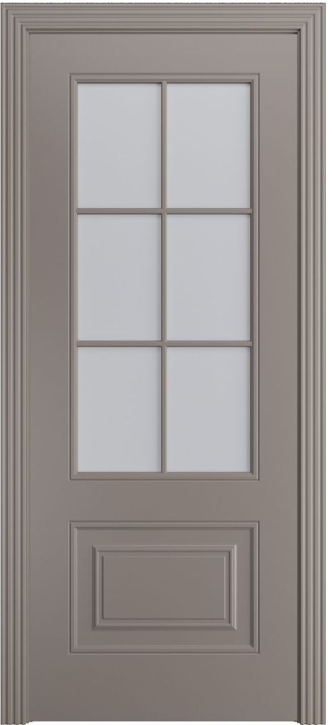 Межкомнатная дверь со стеклом Версаль-1Ф Loft (6) Темно-серый Эмаль (Мильяна)