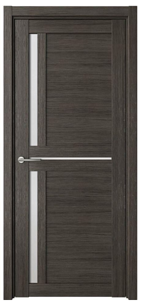 Межкомнатная дверь со стеклом Кельн Серый кедр Эко-шпон Стекло мателюкс (ALBERO)