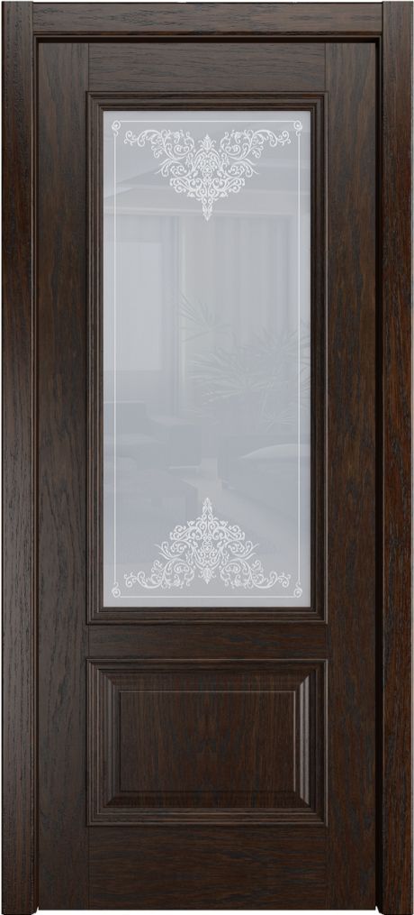Межкомнатная дверь со стеклом Лондон Дуб коньячный Шпон (Бипи Дорс)