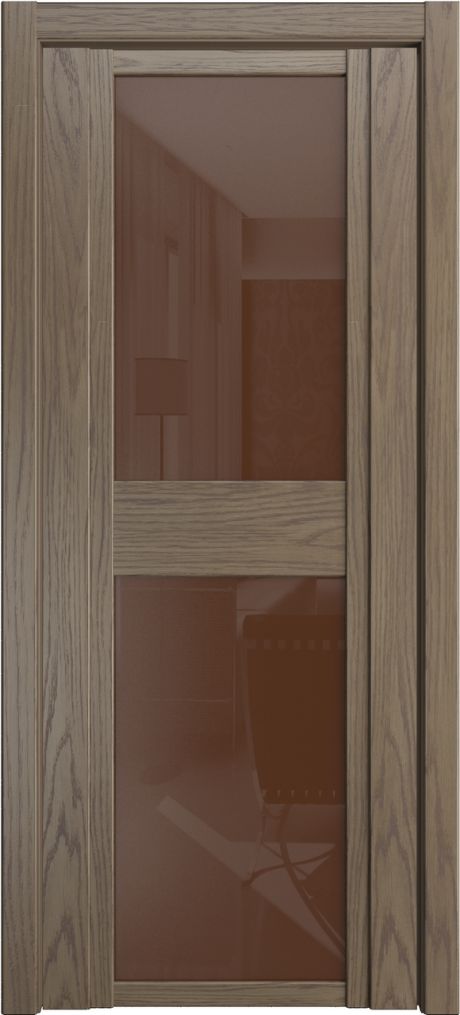 Межкомнатная дверь со стеклом QDO D Дуб грейвуд Шпон (Мильяна)