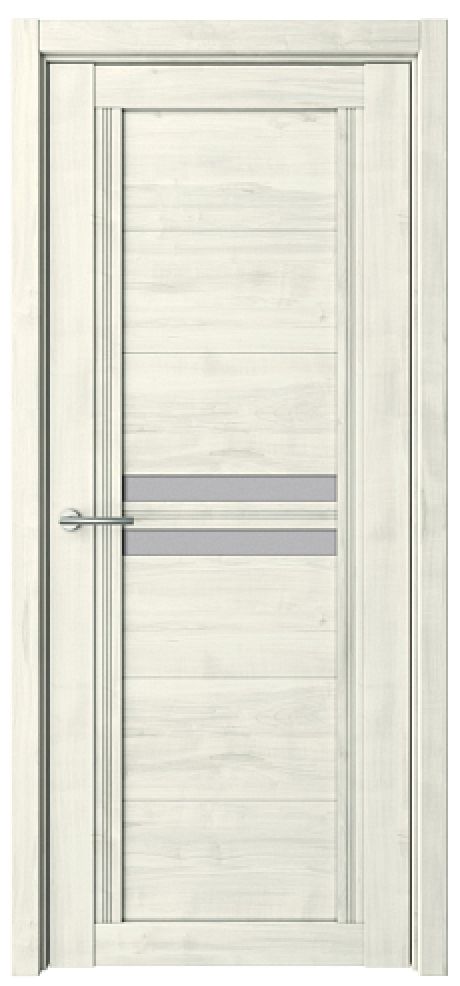 Межкомнатная дверь со стеклом Каролина Жемчужный Soft Touch Стекло мателюкс (ALBERO)