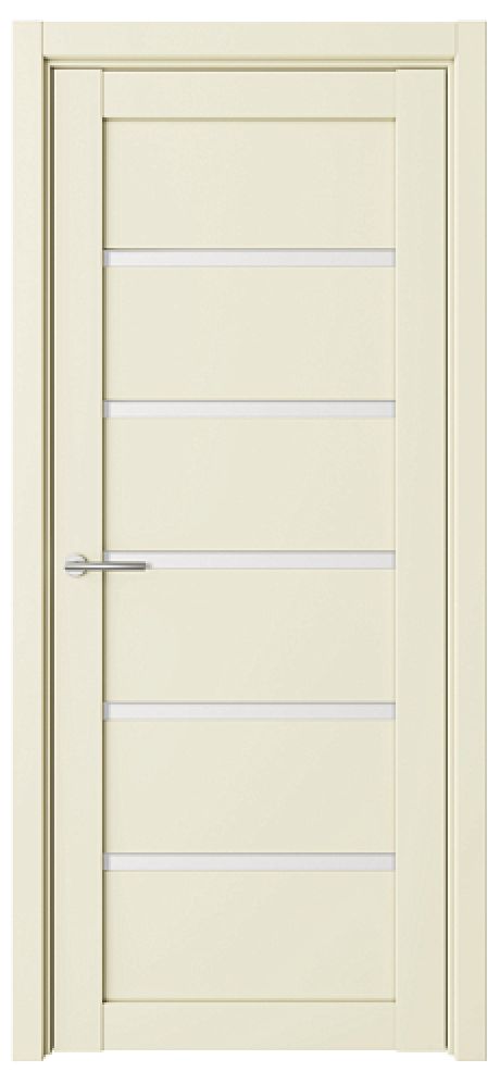 Межкомнатная дверь со стеклом Вена Ваниль Vinyl Стекло белое (ALBERO)