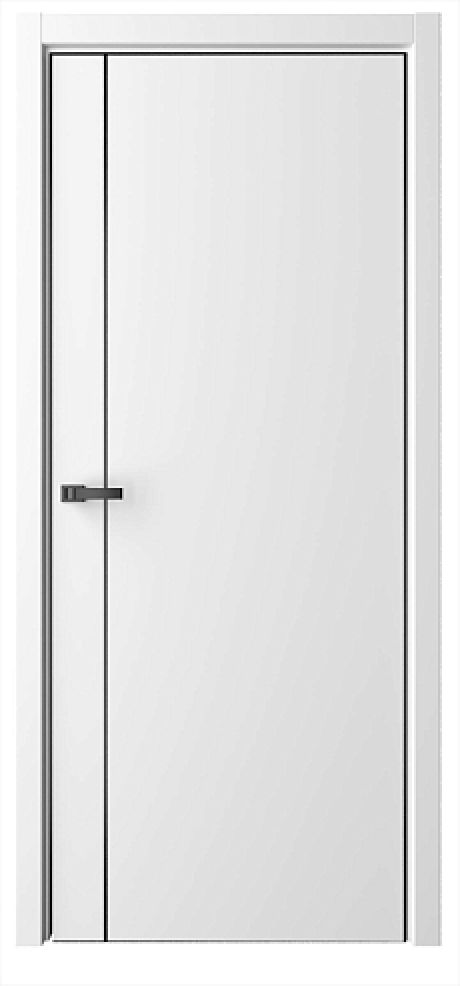 Глухая межкомнатная дверь Лайн-4 Белый Эмаль (ALBERO)
