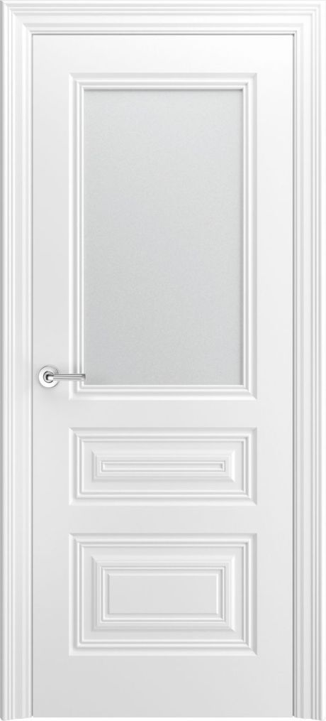 Межкомнатная дверь со стеклом Дельта-5 Белый Эмаль (Шейл Дорс)