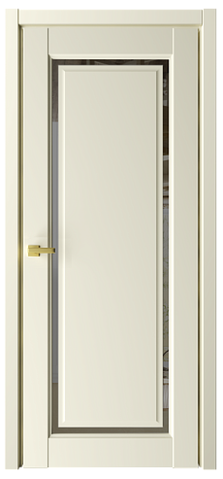 Межкомнатная дверь с зеркалом Эрмитаж-8 Ваниль Vinyl Зеркало грей (ALBERO)