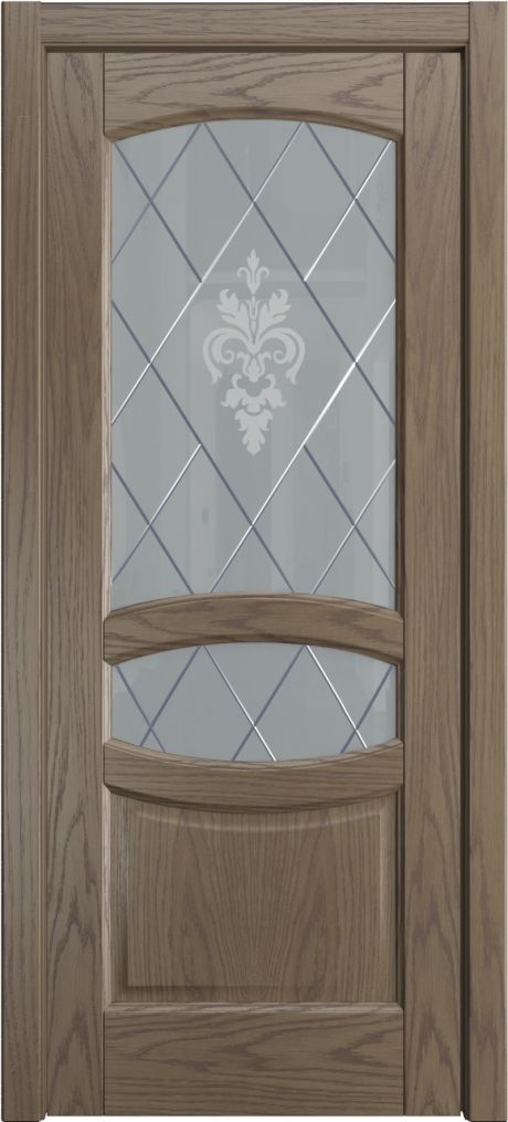 Межкомнатная дверь со стеклом София Дуб грейвуд Шпон (Мильяна)