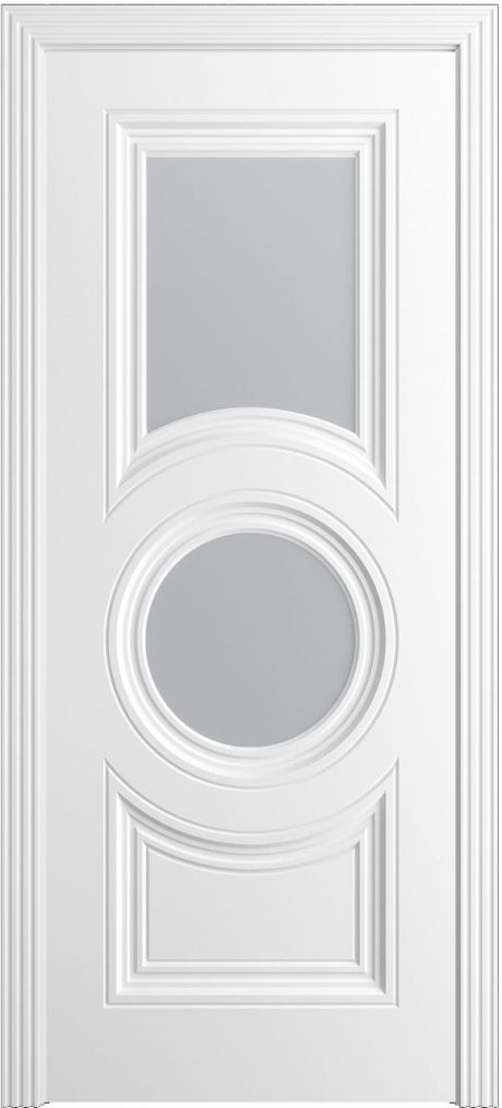Межкомнатная дверь со стеклом Адриана-Ф Премиум Белоснежный Эмаль (Мильяна)