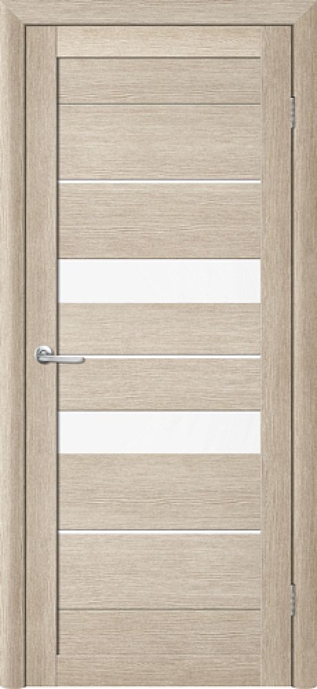 Межкомнатная дверь со стеклом Тренд Т-4 Акация кремовая Eco Tex Стекло белое (ALBERO)