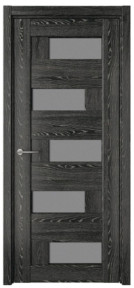 Межкомнатная дверь со стеклом Гавана Черное дерево CPL TL Стекло графитовое (ALBERO)