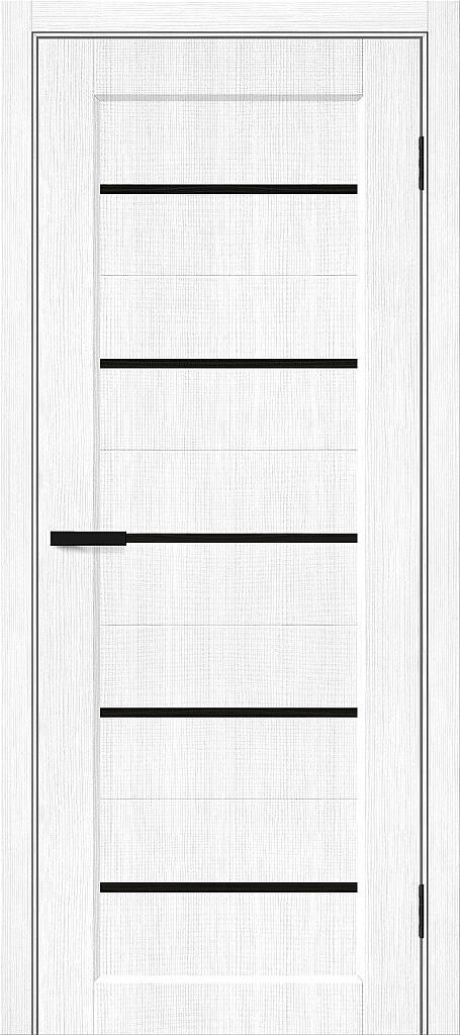 Межкомнатная дверь глухая Мода-22 Black Shine Snow Melinga (Mr.wood)
