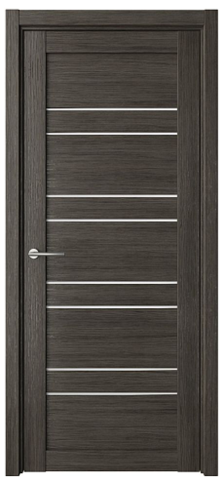 Межкомнатная дверь со стеклом Дублин Серый кедр Эко-шпон Стекло мателюкс (ALBERO)