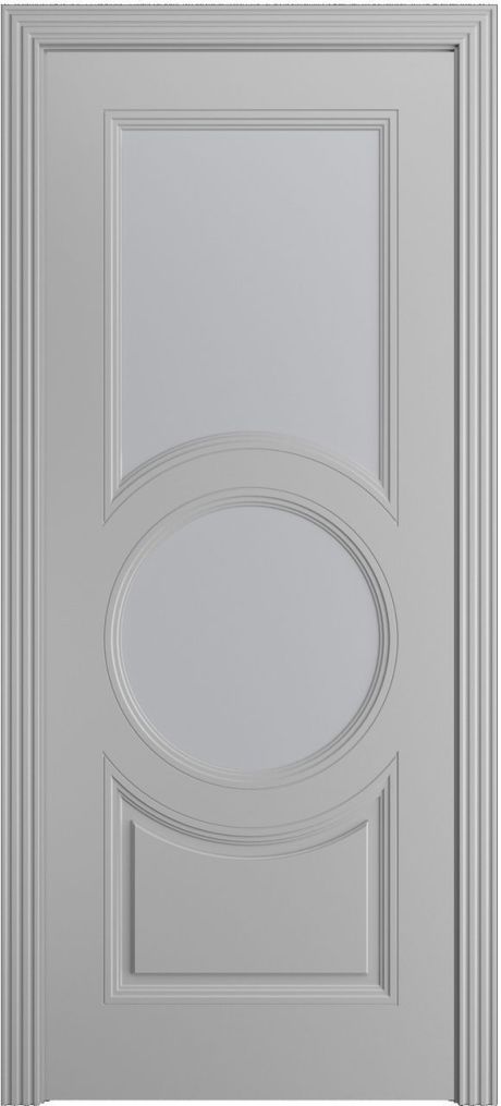 Межкомнатная дверь со стеклом Адриана-Ф Светло серая Эмаль (Мильяна)