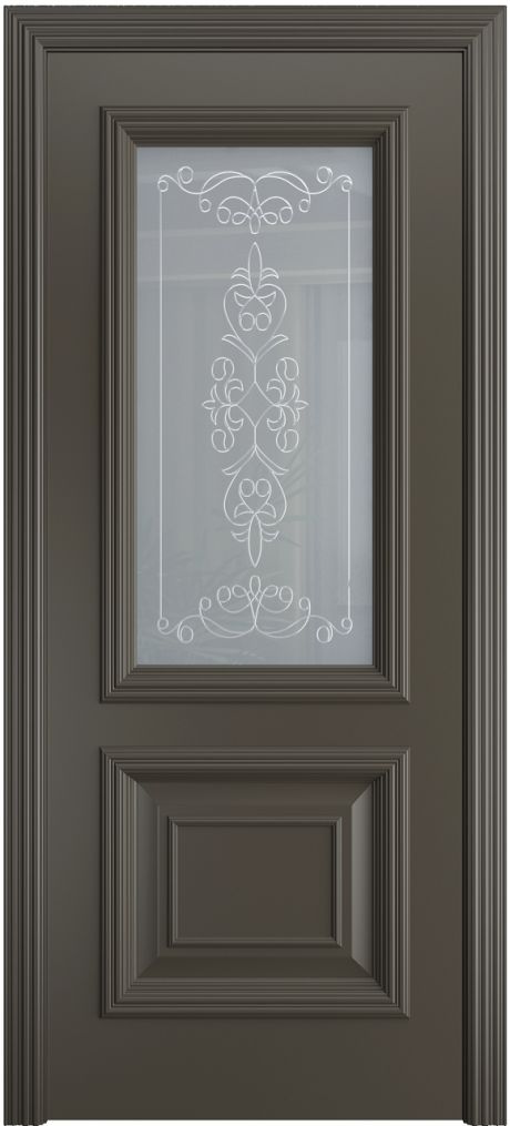 Межкомнатная дверь со стеклом Сорренто Гриджио Эмаль (Бипи Дорс)