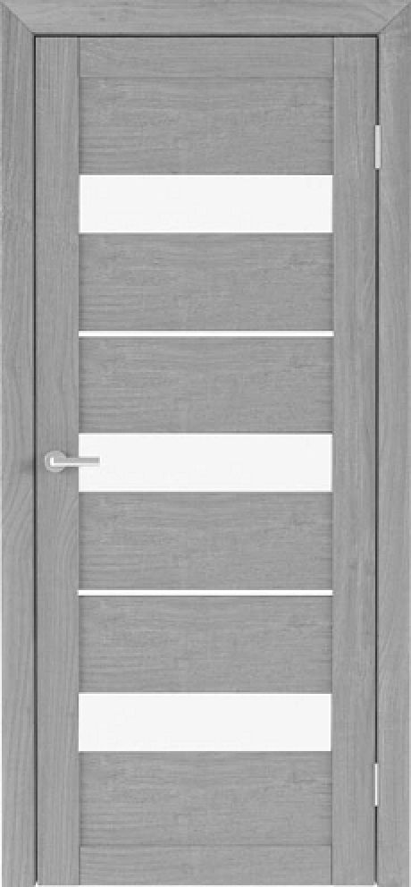 Межкомнатная дверь со стеклом Тренд Т-7 Ясень дымчатый Eco Tex Стекло белое (ALBERO)