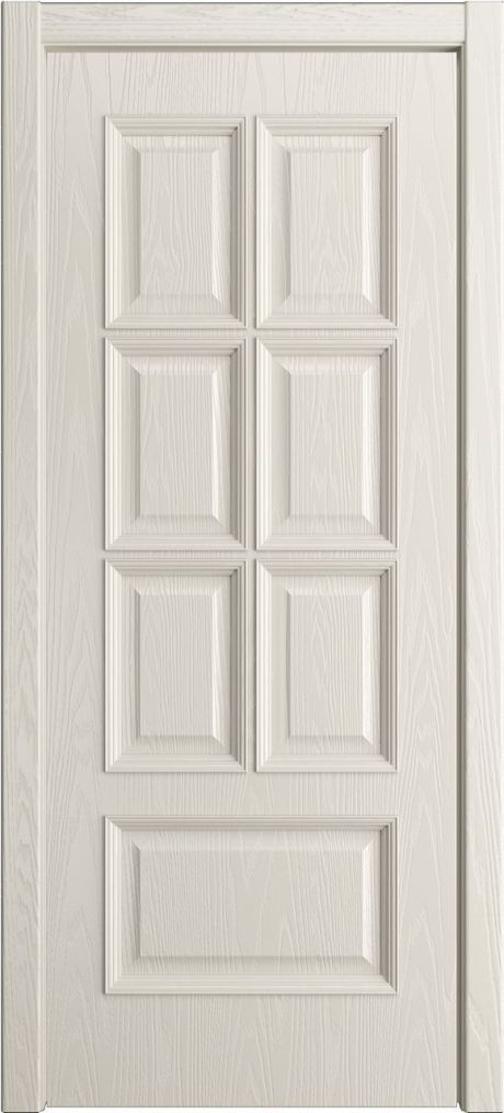 Глухая межкомнатная дверь Палермо-1 Бежевый Шпон (Мильяна)