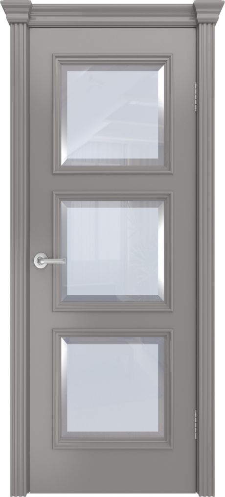 Межкомнатная дверь со стеклом Версаль Темно-серый Эмаль (Мильяна)