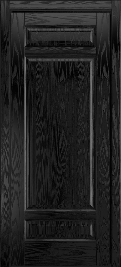 Глухая межкомнатная дверь Клариса Неро Шпон (Мильяна)