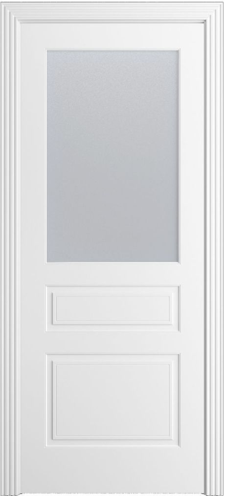 Межкомнатная дверь со стеклом Бруклин Белоснежный Эмаль (Бипи Дорс)
