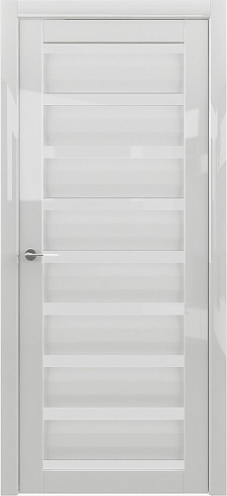 Межкомнатная дверь со стеклом Сидней GL Белый глянец Глянец Стекло белое (ALBERO)