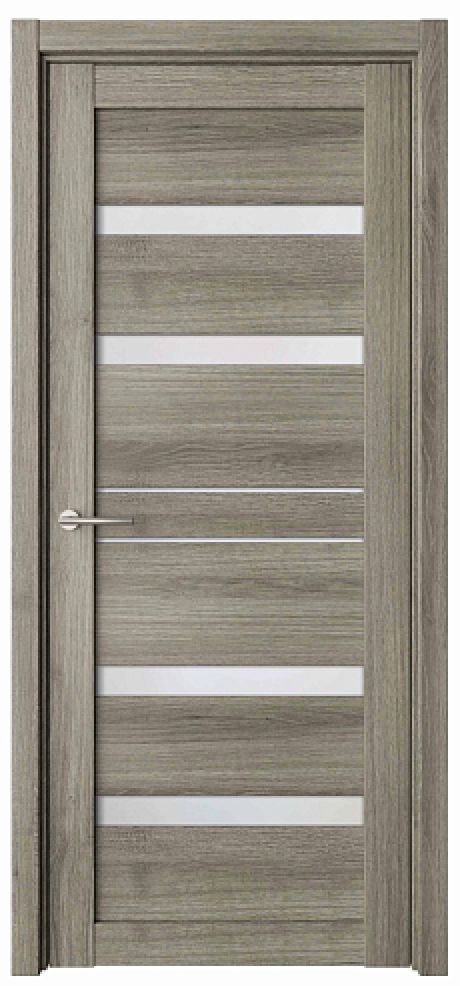 Межкомнатная дверь со стеклом Дрезден Пепельный ясень Эко-шпон Стекло мателюкс (ALBERO)