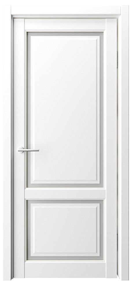 Межкомнатная дверь со стеклом Афина-2 Белый Vinyl Стекло мателюкс (ALBERO)