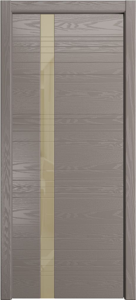 Межкомнатная дверь со стеклом ID-H Темно-серый Шпон (Мильяна)
