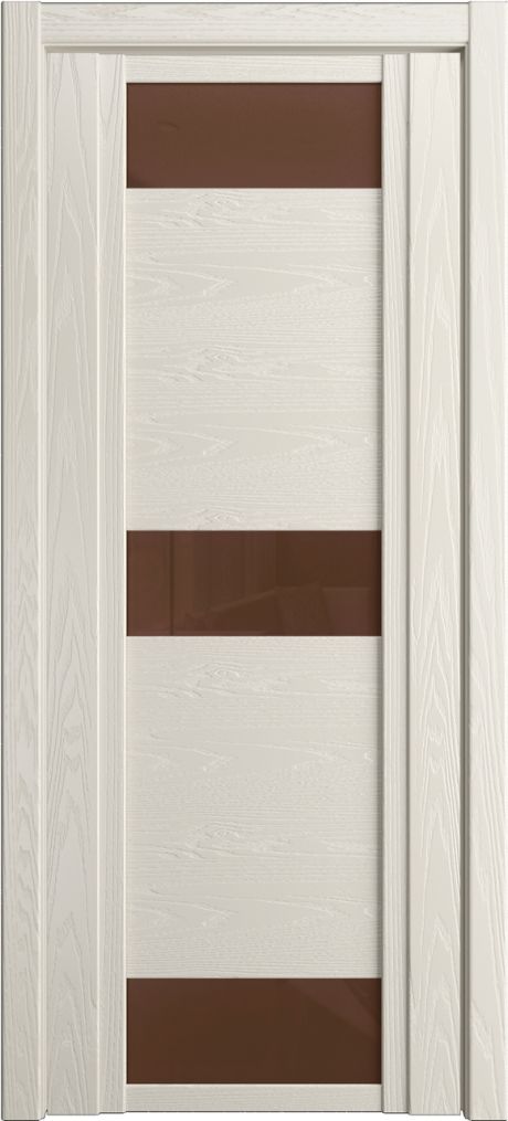 Межкомнатная дверь со стеклом QDO R Бежевый Шпон (Мильяна)