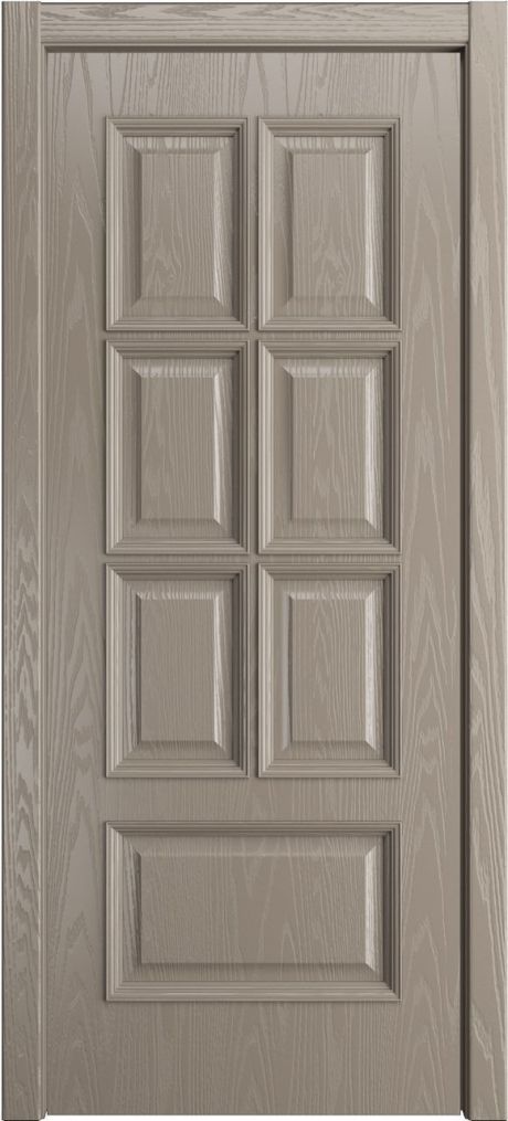 Глухая межкомнатная дверь Палермо-1 Латте Шпон (Мильяна)
