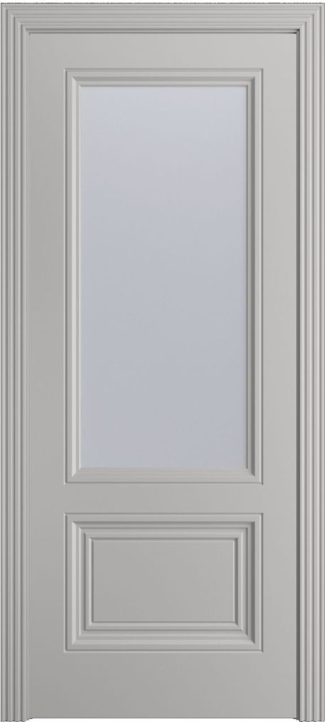 Межкомнатная дверь со стеклом Версаль-1Ф Премиум Грей Эмаль (Мильяна)