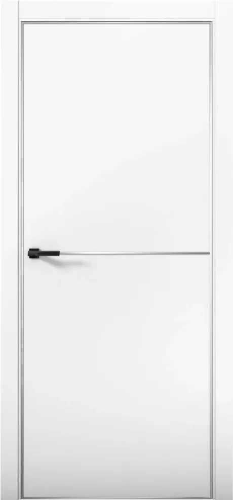 Межкомнатная дверь ESTETICA 02 Аляска Анодированная кромка AL (Brandoors)