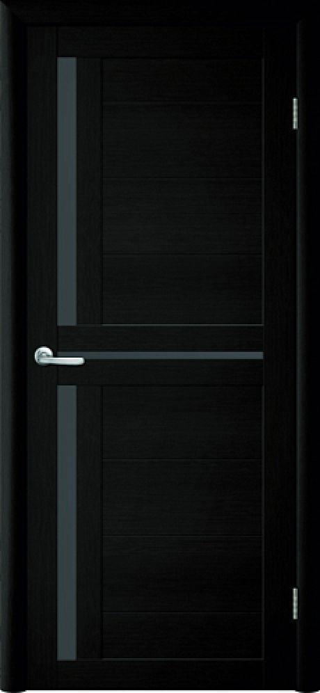 Межкомнатная дверь со стеклом Тренд Т-5 Лиственница темная Eco Tex Стекло графитовое (ALBERO)