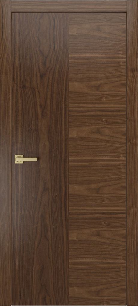 Глухая межкомнатная дверь Некст-1 Американский орех Шпон (Мильяна)