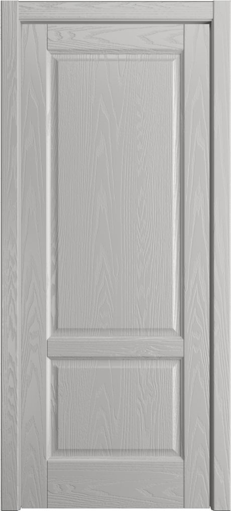 Глухая межкомнатная дверь Ровена Грей Шпон (Мильяна)