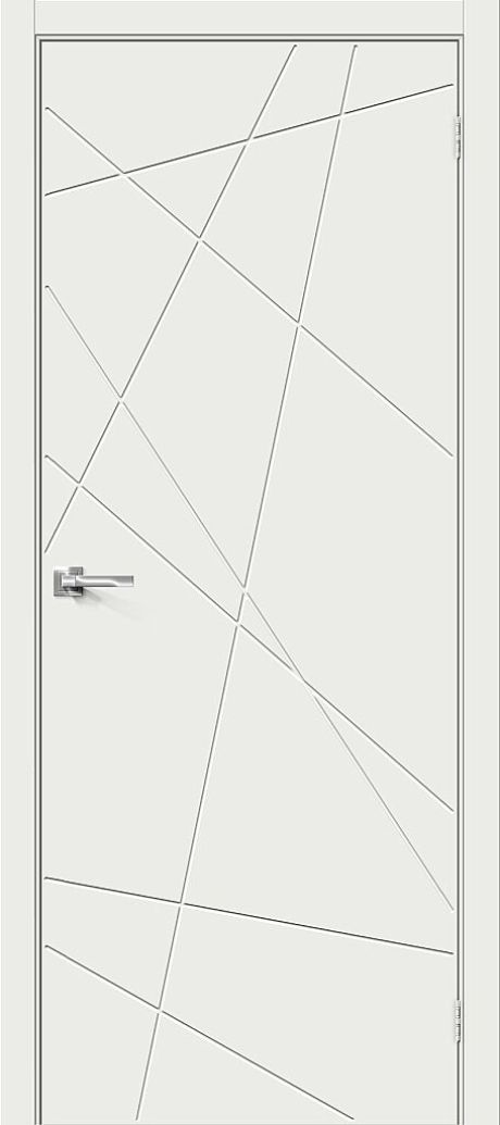 Межкомнатная дверь глухая Граффити-5.Д.П White Matt (Mr.wood)