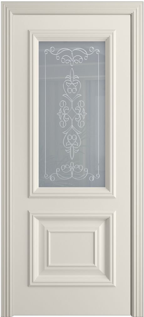 Межкомнатная дверь со стеклом Сорренто Бежевый Эмаль (Бипи Дорс)