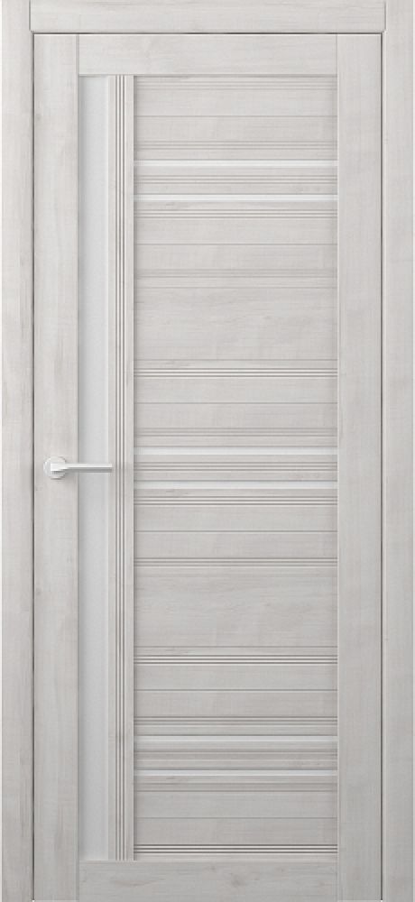 Межкомнатная дверь со стеклом Невада Жемчужный Soft Touch Стекло белое (ALBERO)