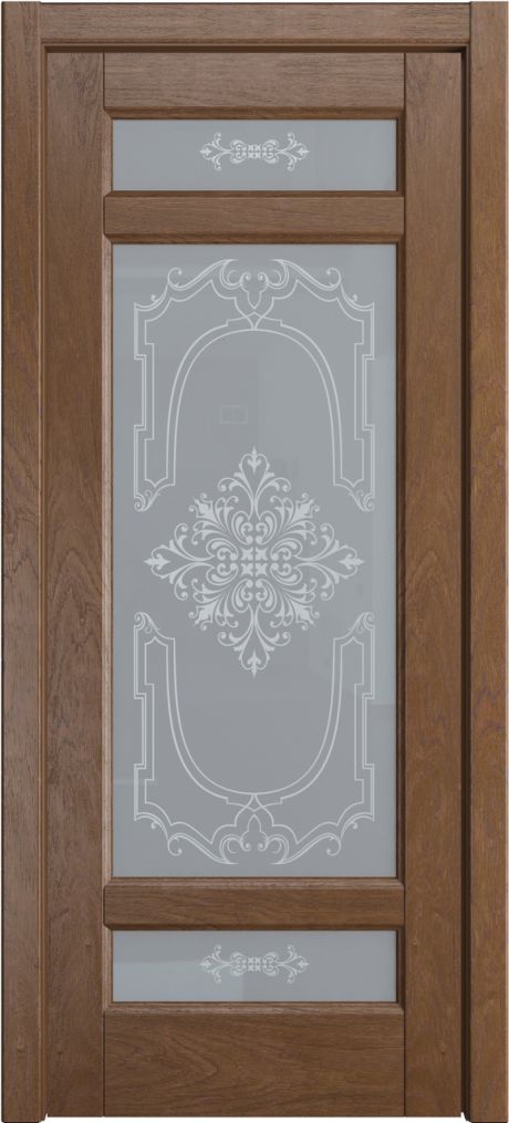 Межкомнатная дверь со стеклом Клариса Дуб мокко Шпон (Мильяна)