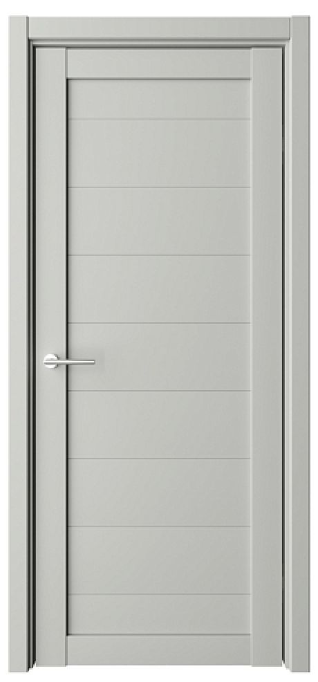 Глухая межкомнатная дверь Мюнхен ширина 70 см Платина Vinyl (ALBERO)