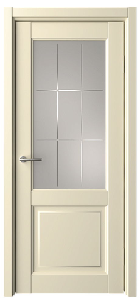 Межкомнатная дверь Эрмитаж-4 Сэнд Vinyl Мателюкс с алмазной гравировкой "Квадро" (ALBERO)