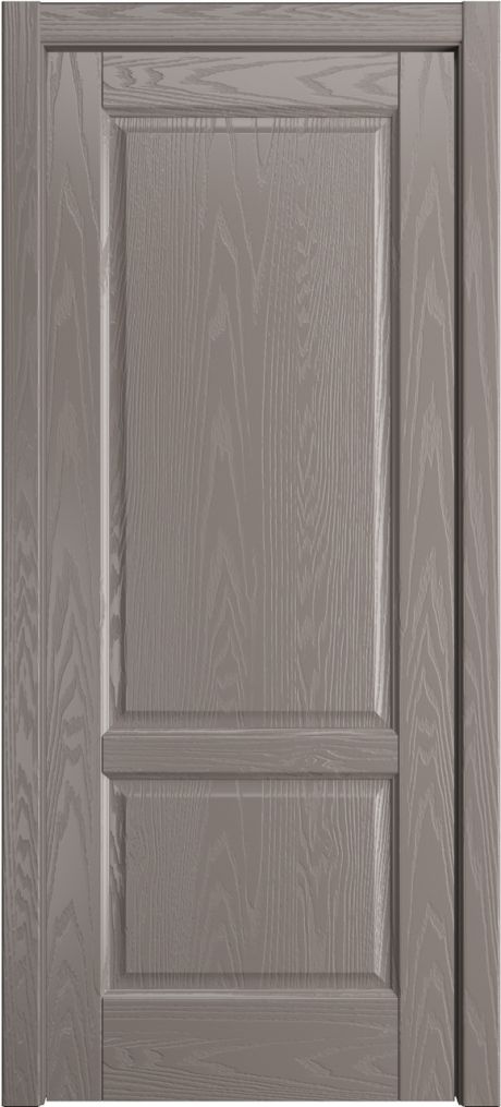 Глухая межкомнатная дверь Ровена Темно-серый Шпон (Мильяна)