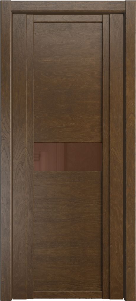 Межкомнатная дверь со стеклом QDO H Дуб виски Шпон (Мильяна)