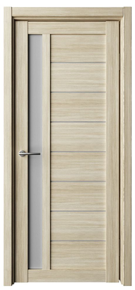 Межкомнатная дверь со стеклом Севилья Лиственница мокко Эко-шпон Стекло мателюкс (ALBERO)