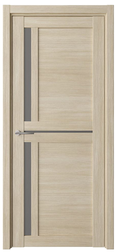 Межкомнатная дверь со стеклом Кельн Лиственница мокко Эко-шпон Стекло графитовое (ALBERO)