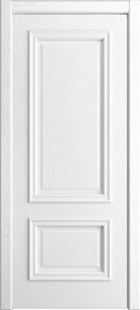 Глухая межкомнатная дверь Бристоль Премиум Белоснежный Шпон (Мильяна)