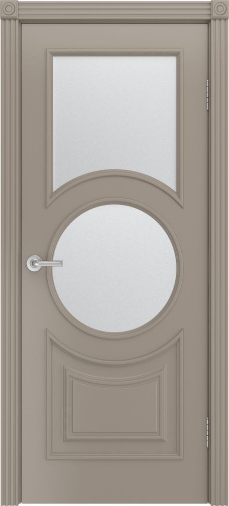 Межкомнатная дверь со стеклом Адриана Латте Эмаль (Мильяна)