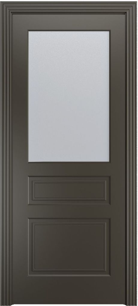 Межкомнатная дверь со стеклом Бруклин Гриджио Эмаль (Бипи Дорс)